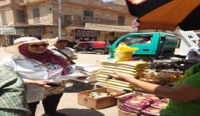 فى فترة الظهيره:منى صالح رئيس مركز ومدينة السنطه والفريق المعاون يوقفون مواطن ليغير نشاط منزل وحملات اشغالات وانضباط بشوارع وميادين السنطه