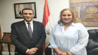 الاعلاميه نائله فاروق رئيس التليفزيون تلتقى رئيس الجهاز التنفيذى لهيئة محو الاميه لبحث أوجه التعاون